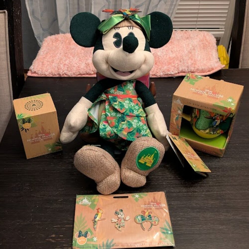 ⬇️PD⬇️DISNEY MINNIE MOUSE  Pin Set, Cup & Magic Band LIMITED RELEASE COLLECTIBLE